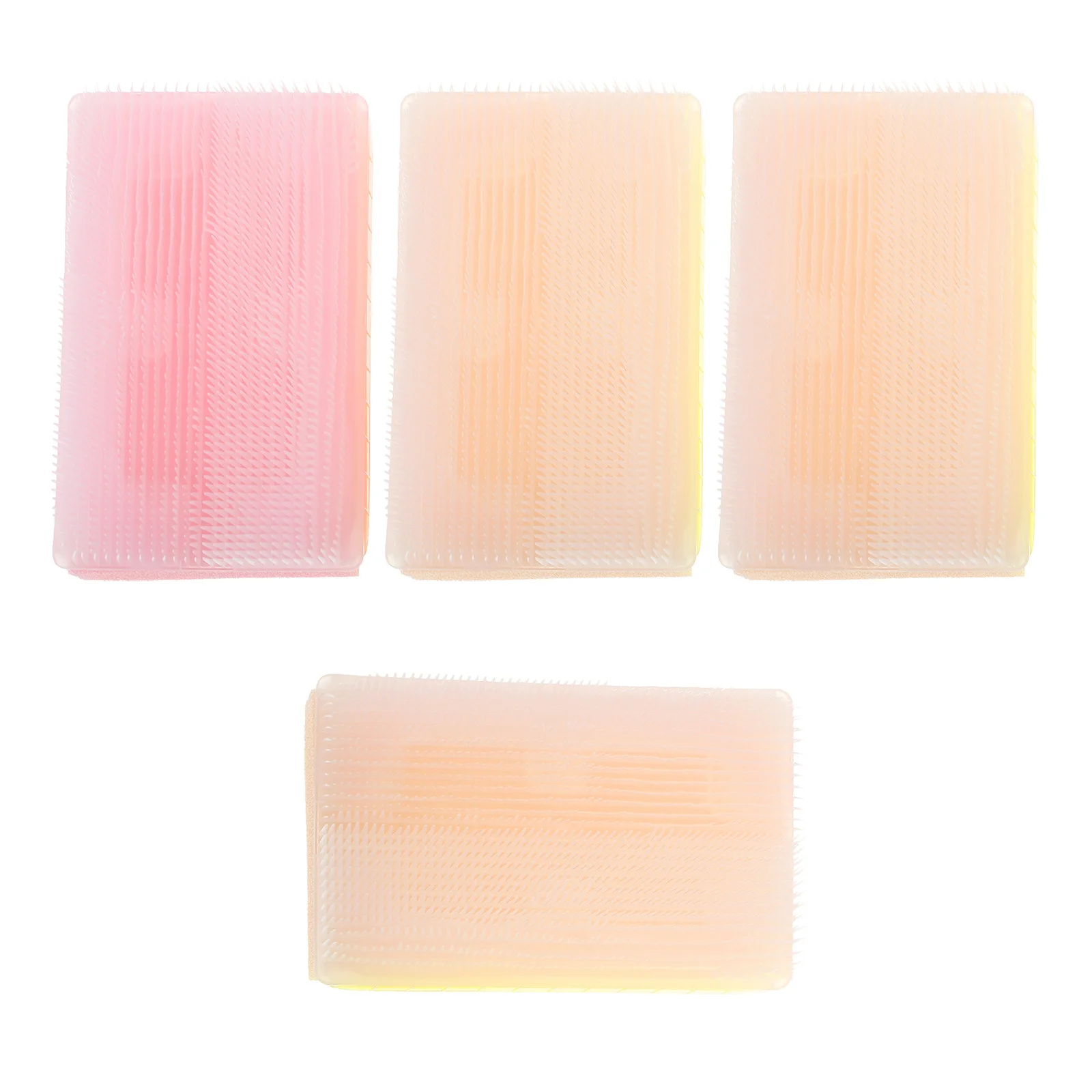 

4Pcs Baby Bath Brush Infant Massage Scrubber Soft Sponge Sensory Training Toddlers Ergonomic Grip Waterproof Reusable