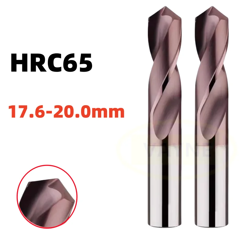 

1PCS HRC65 Solid Carbide Drill Bits TISIN Coated For CNC Machine Engraving Machine Twist Drill Bit Tools 17.6-20.0mm