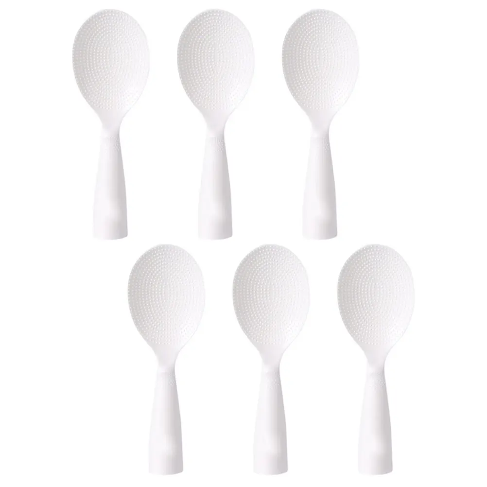 

6pcs Plastic Non-Stick Standing Paddle Spoon Household Kitchen Supply Wear-Resistant Serving Spatula For Cooker Salad