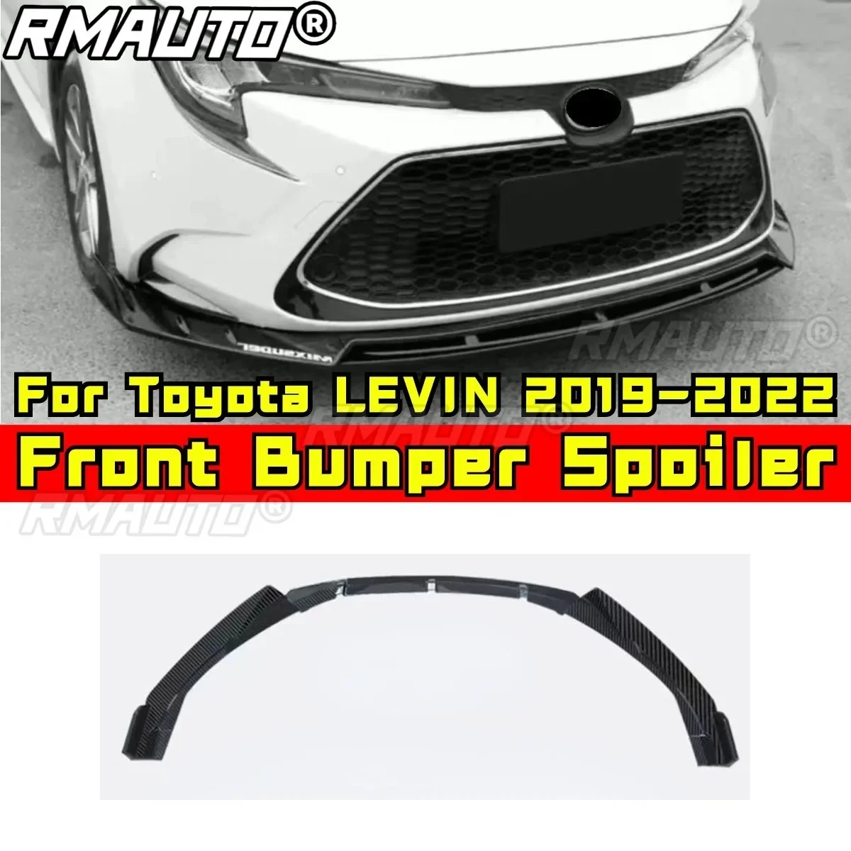 For Toyota LEVIN Car Front Bumper Lip Splitter Diffuser Spoiler Bumper Guard Body Kit For Toyota LEVIN 2019-2022 Car Accessories