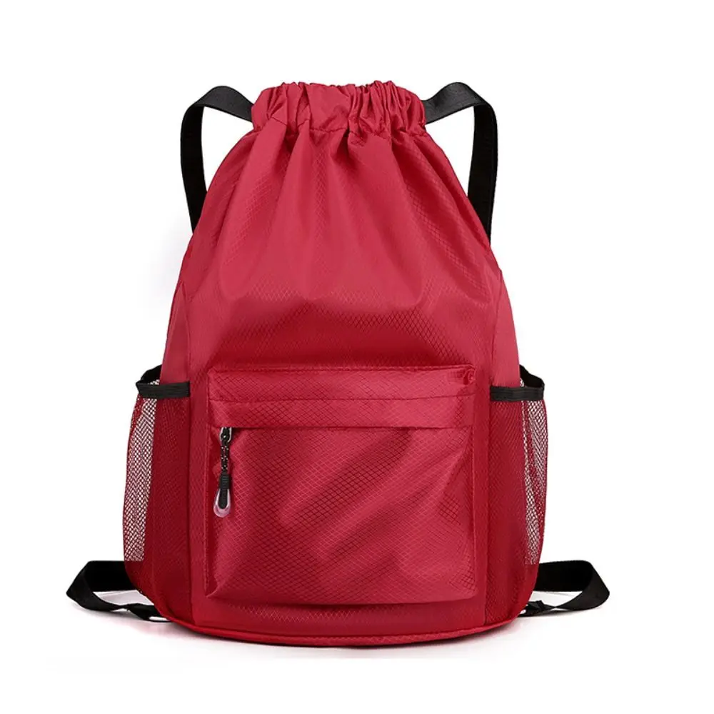 Zaino con coulisse in Nylon moda con coulisse zaino per studenti di scuola di grande capacità 5 colori borsa per Computer impermeabile Unisex