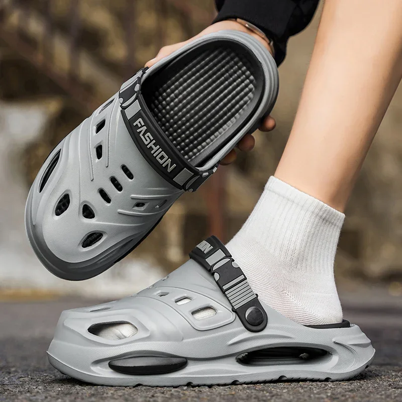 Smile Men's And Women's Cave Shoes Fashion Breathable Sandals With Removable Insoles Non-slip Cushioned Thickened Soft Slippers