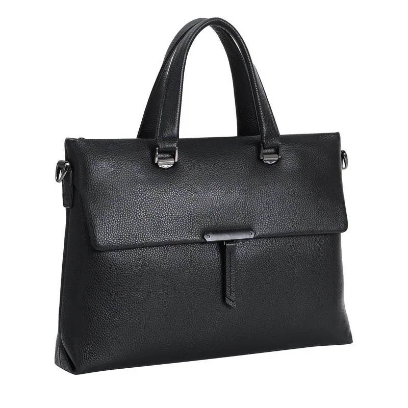 Business Handbag Genuine Leather Briefcases Men High-end Luxury Casual Laptop Bag Top Layer Cowhide Briefcase Men's Style