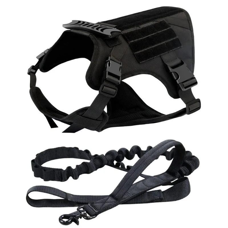 Pet Tactical Dog Vest, Large Dog, Outdoor Training, Chest Harness, Riot Control, Dog Suit, Vest, Traction Rope Training
