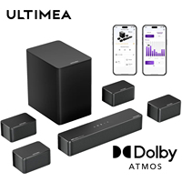ULTIMEA 7.1 Soundbar with Dolby Atmos and APP Control, Home Theater Bluetooth Speaker with Wrieless Subwoofer&4 Surround Speaker