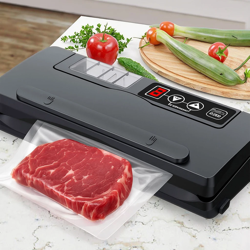 

Портативный электрический кухонный вакуумный упаковщик с пластиковой камерой, большой емкости, полуавтоматический, для домашнего использования