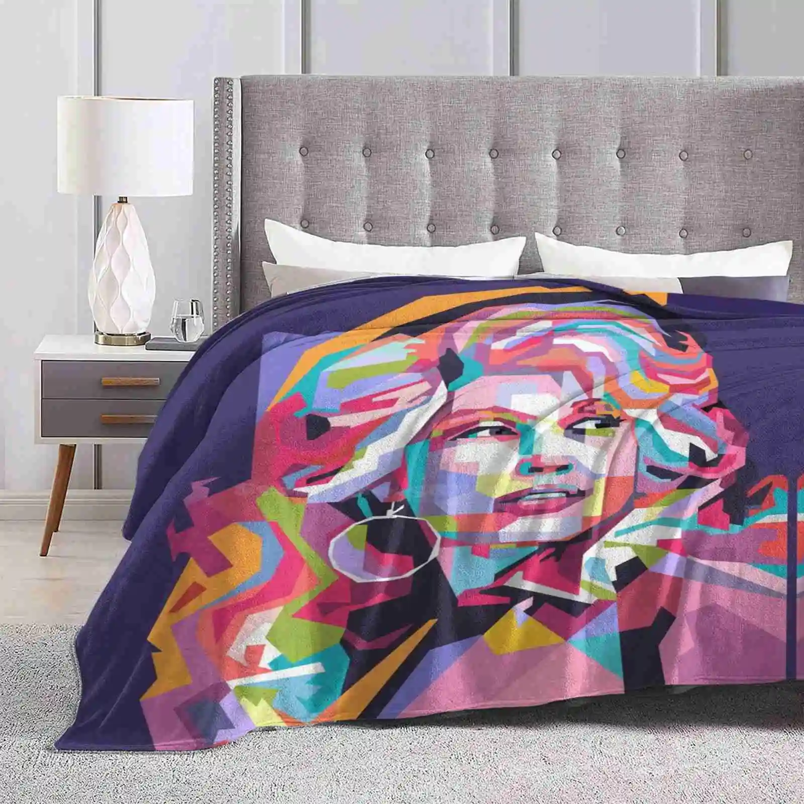 Abstract Dolly Parton In Wpap New Arrival Fashion Leisure Warm Flannel Blanket Dolly Parton Wpap Dolly Parton Popart