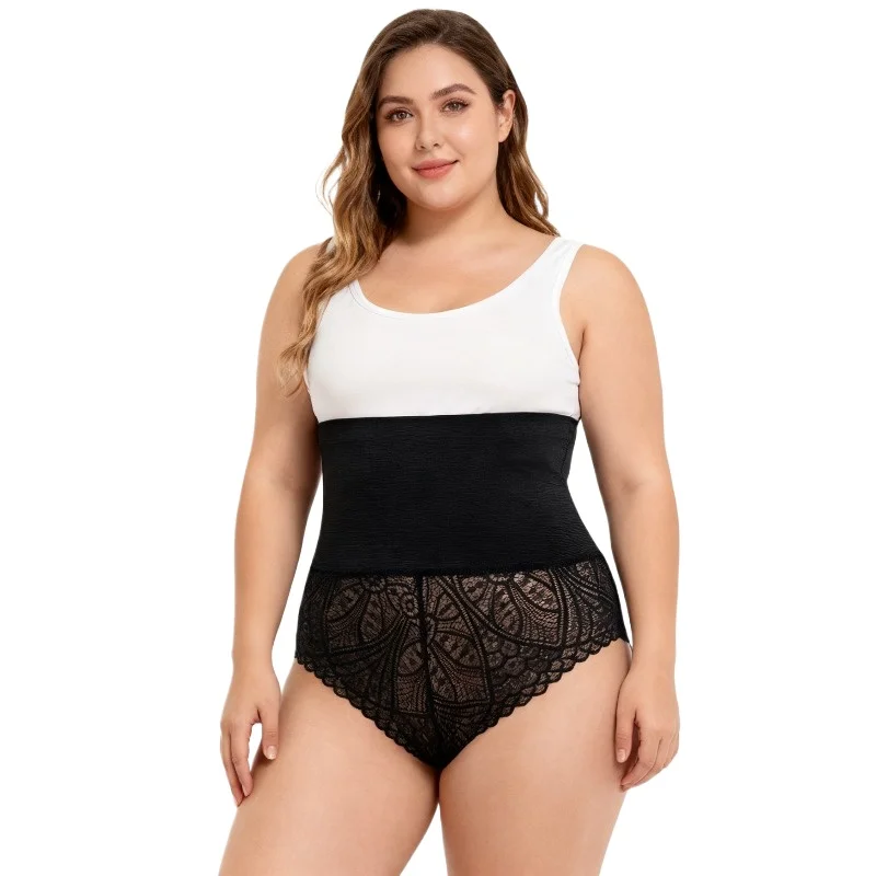Frauen Postpartale Erholung Spitze Shapewear Höschen Hohe Taille Bauch-steuer Body Shaper Atmungsaktive Mesh Butt Lifter Briefs Shorts