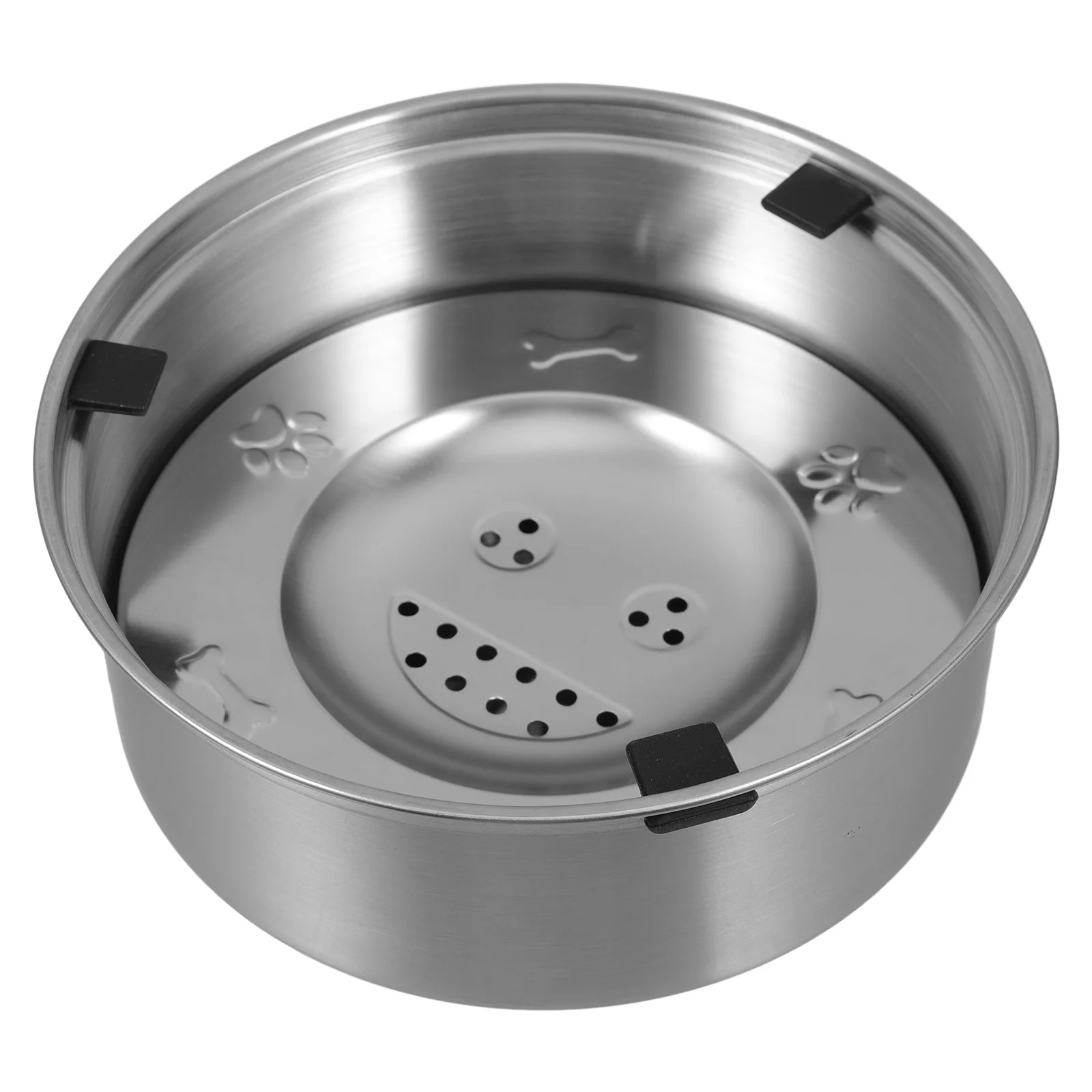 

Dog Water Bowl Stainless Steel No Spill Proof Dispenser Metal Cute Slow Feeder Bowls Drinking Large Travel