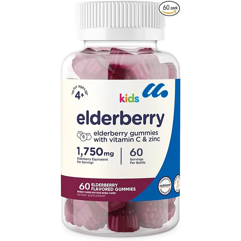 

Children's elderberry gummies with zinc and vitamin C, 60 gummies - gluten free, corn syrup free