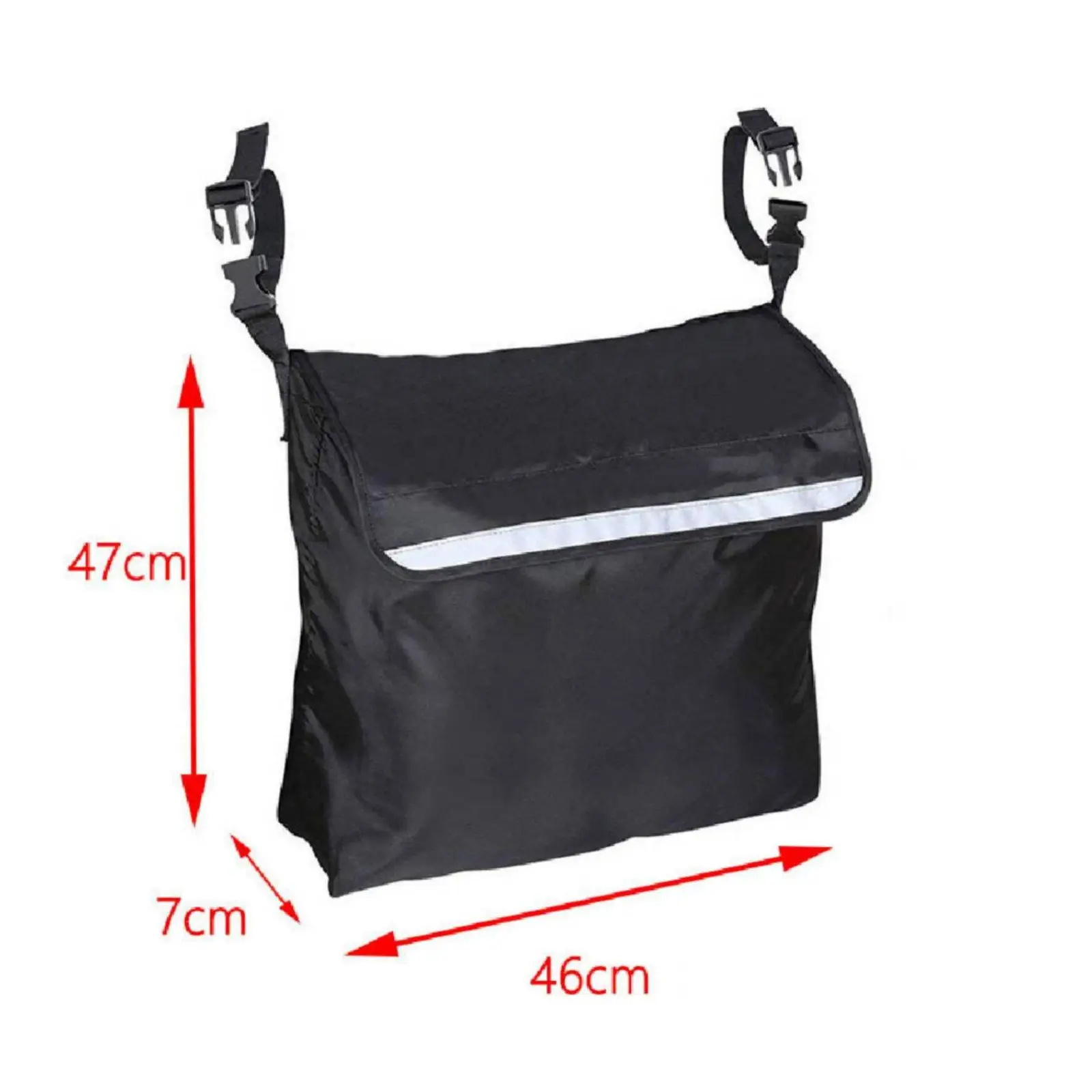 Back bag for walking aids with multiple compartments, organizer bag, lightweight