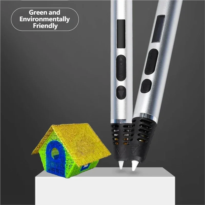 Professional 3D Pen High Temperature DIY 3D Printing Pen with PLA Filament, Adjustable Speed and Temp for 3D Modeling