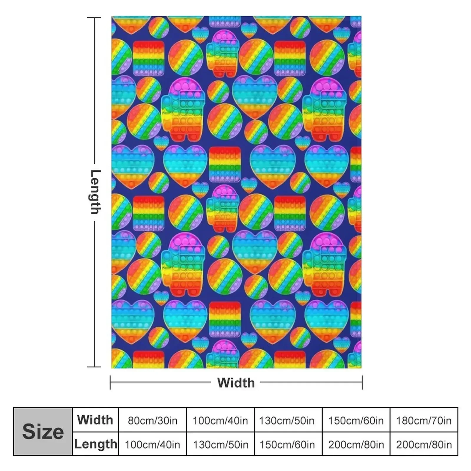 Popit Anti-Stress System Throw Blanket Weighted manga Blankets