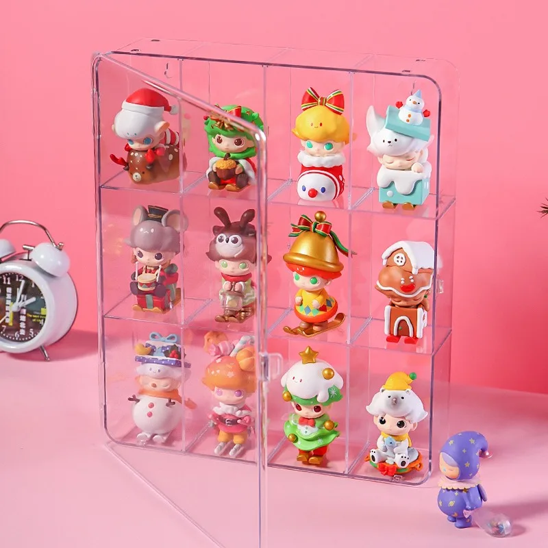 Acrylic Blind Box Storage Display Stand Toys Cabinet Dolls Display Case Dustproof Perfume Organizer Storage Box Toy Storage Case