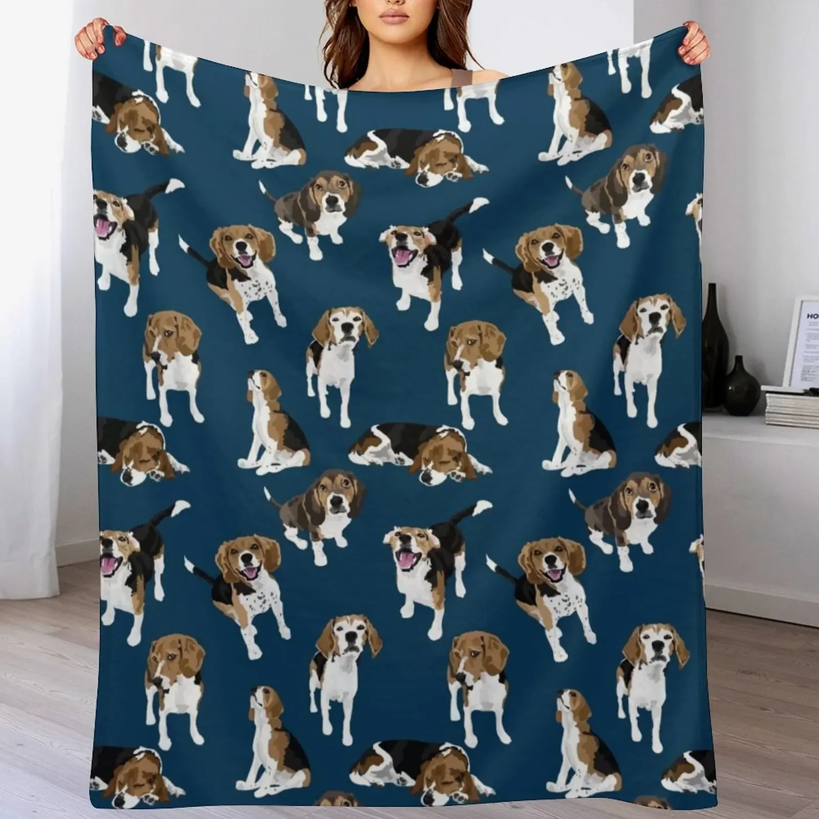 Beagle Throw Blanket Cozy Home Blanket Gift for Christmas Holiday
