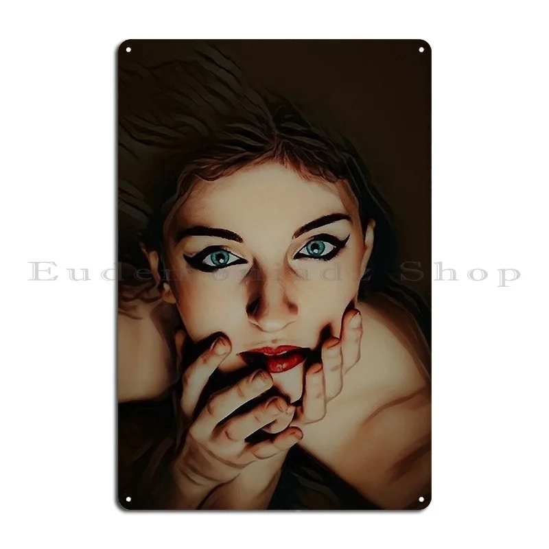 للرجال والنساء، المنزل الذي يتوهج مع تقريبًا بدون مساعدة، لوحة معدنية، طباعة ملصق للنادي، إنشاء ملصق مخصص من القصدير