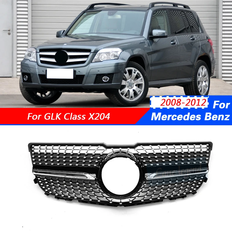 

Grill Front Grille For Mercedes Benz GLK Class X204 2008-2012 GLK220 GLK250 GLK280 GLK300 GLK350 GLK400 Upper Bumper Hood Mesh