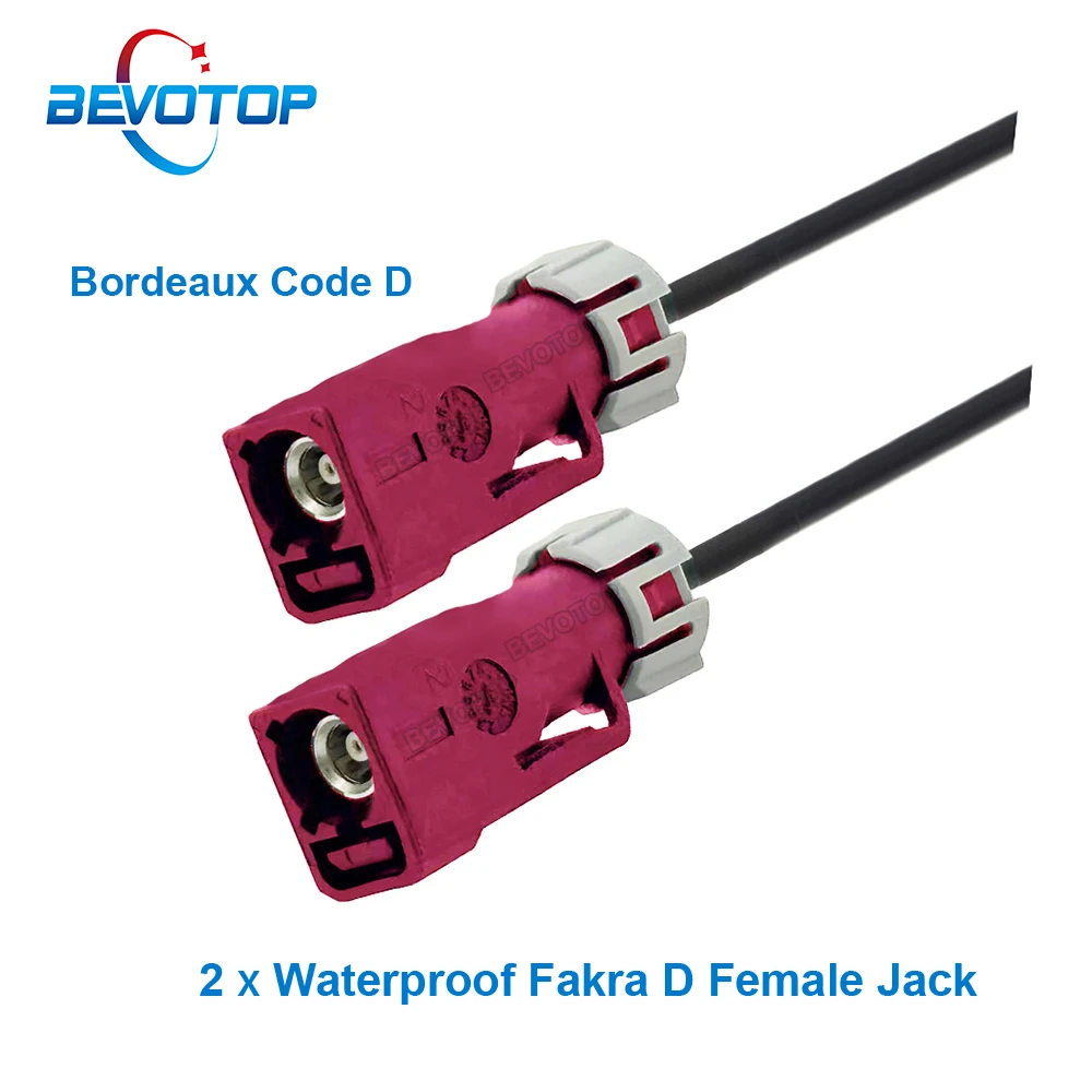 

1PCS Waterproof Fakra D Female to D Female Jack RG174 Cable Car Camera Video Line Wire Harness Fakra Jumper BEVOTOP Auto Cable