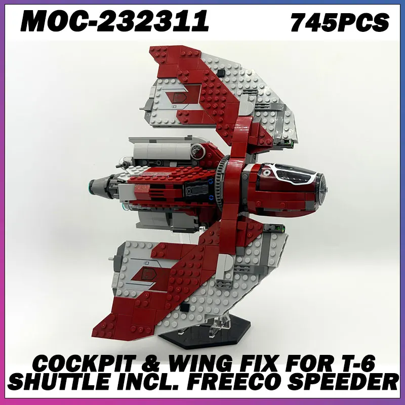 

MOC Building Block Space Wars Series Red Spaceship Creative Brick Model Education Toy Birthday Adults Gifts MOC-232311 745PCS