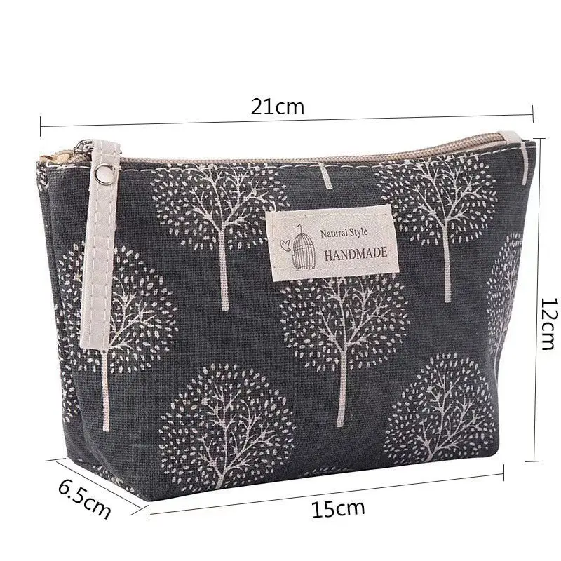 Fashion Simple Canvas Makeup bag Cosmetic Bag Travel Makeup Bags Skincare Bag Toiletry beauty Organizer Makeup Pouch Clutch