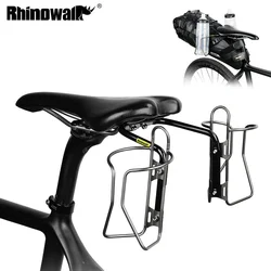 Rhinowalk Bicycle Water Bottle Holder Cage Bike Saddle Stabilizer Bracket Rear Seat Mounting Bracket Bicycle Luggage Rack Holder