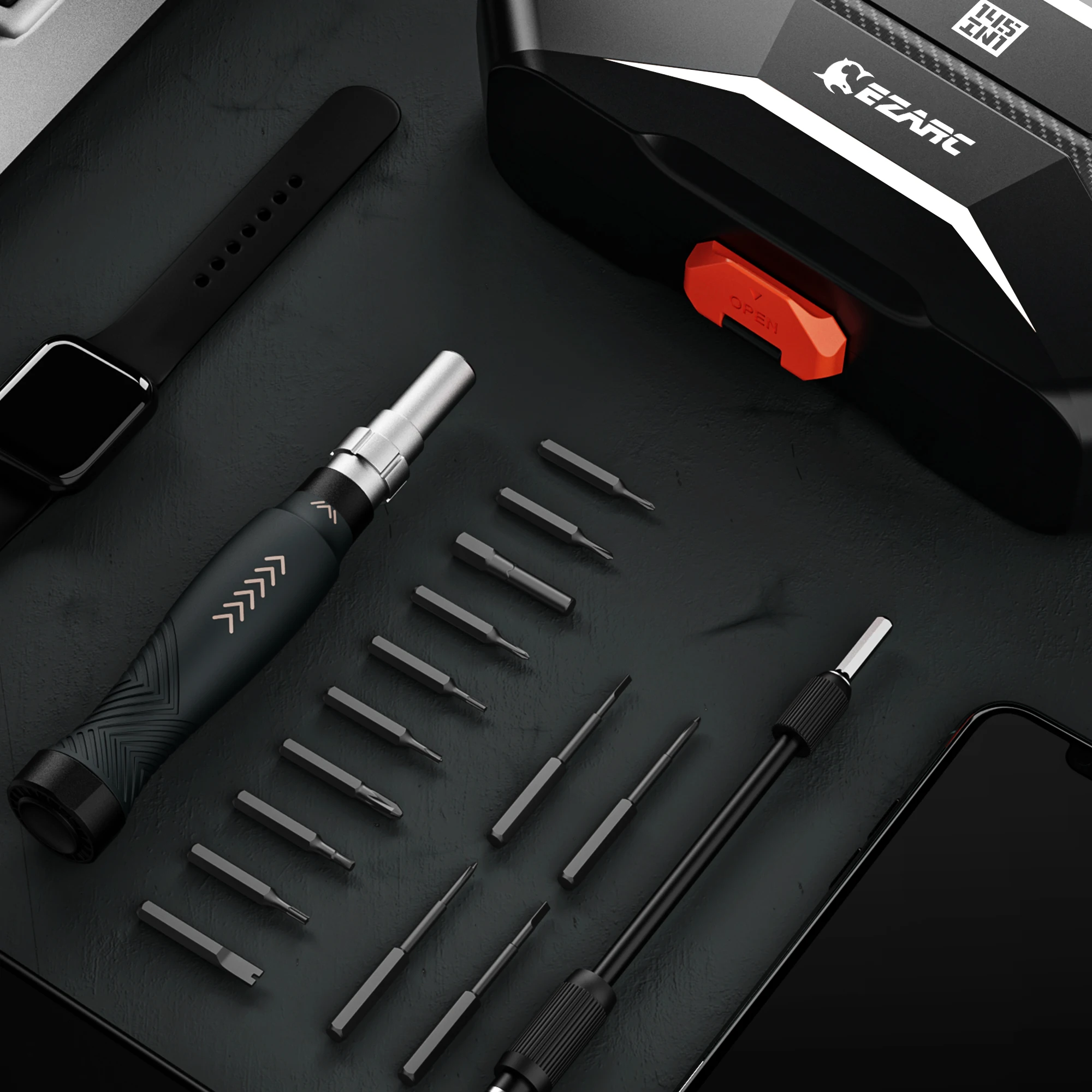 EZARC 145 In 1 Set Obeng Presisi Set Obeng Magnetik Alat Perbaikan Obeng, untuk MacBook, Kacamata, Ponsel, Jam Tangan