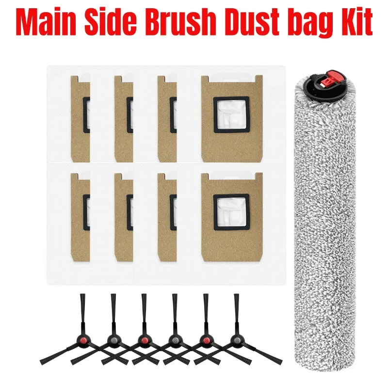

Accessory Kit For Eufy E25/E28 Main Brush Side Brush Dust Bag Household Supplies Cleaning Vacuum Parts Accessory
