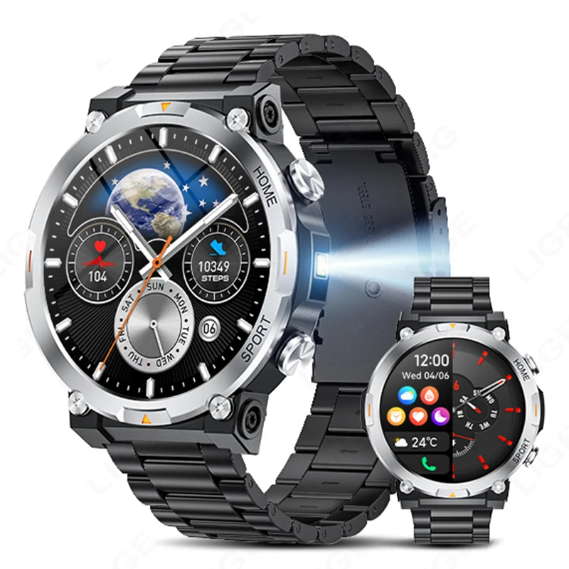 LIGE Smart Watch Men 1.43inch 466*466 AMOLED HD Screen Health Smartwatch Heart Rate Bluetooth Call Watches Sport Fitness Tracker