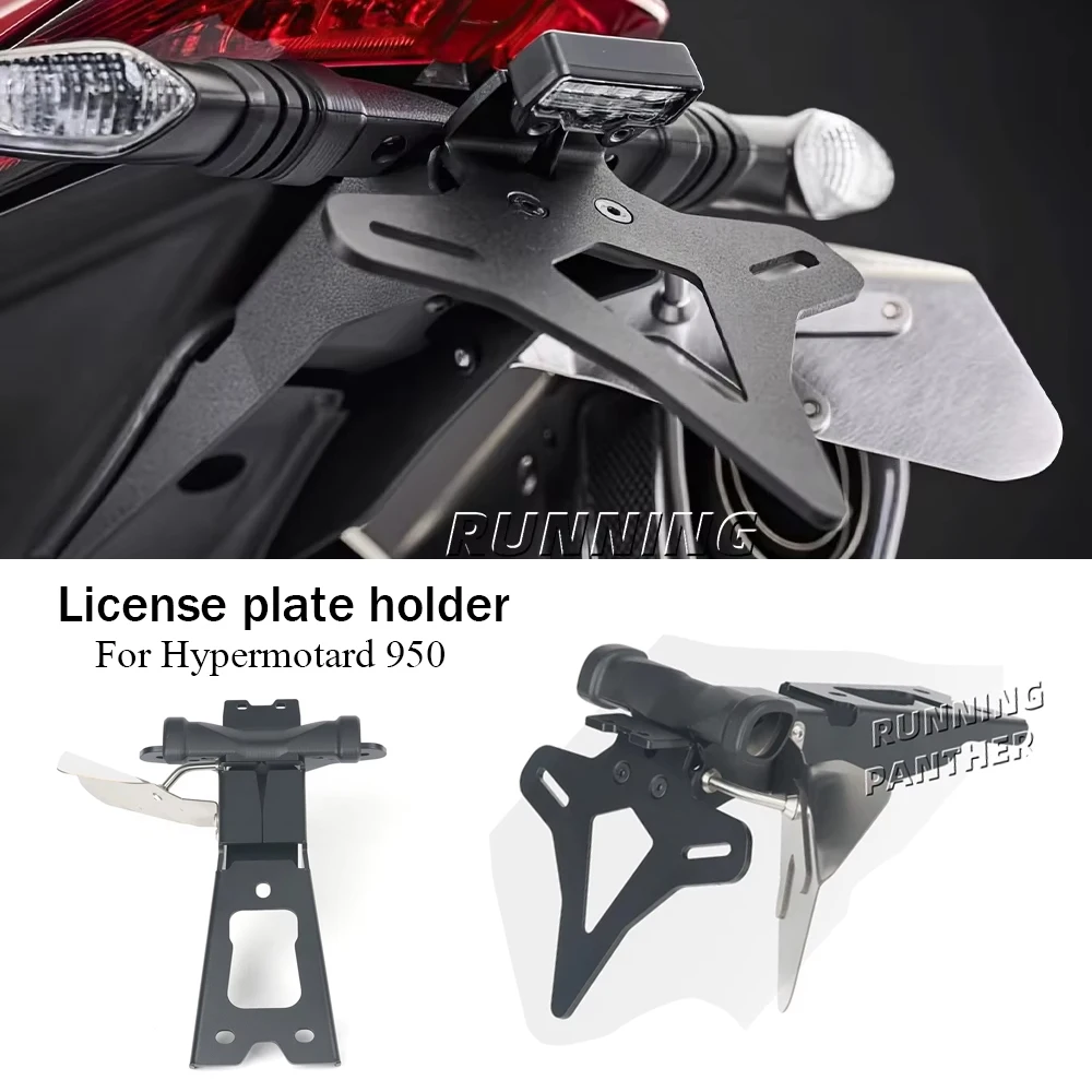 

For Ducati Hypermotard 950 2019-UP Motorcycle Accessories Rear Short Tail Stock License Plate Holder Tailstock Frame Bracket Kit