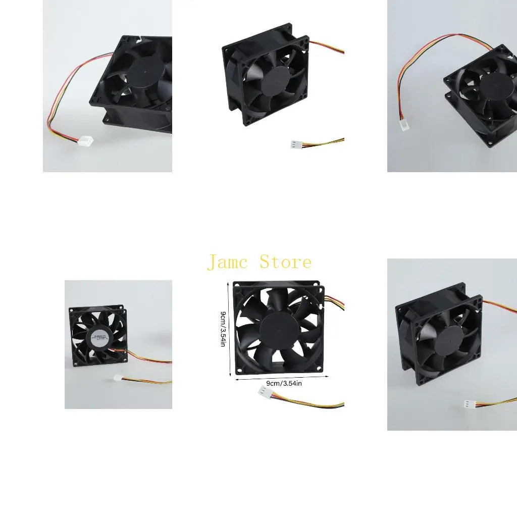 

LX0B 24V Fan FFB0924EHE 90x90MM With Overheat Alarm Function Brushless Motor for Continuous Device Cooling Fan