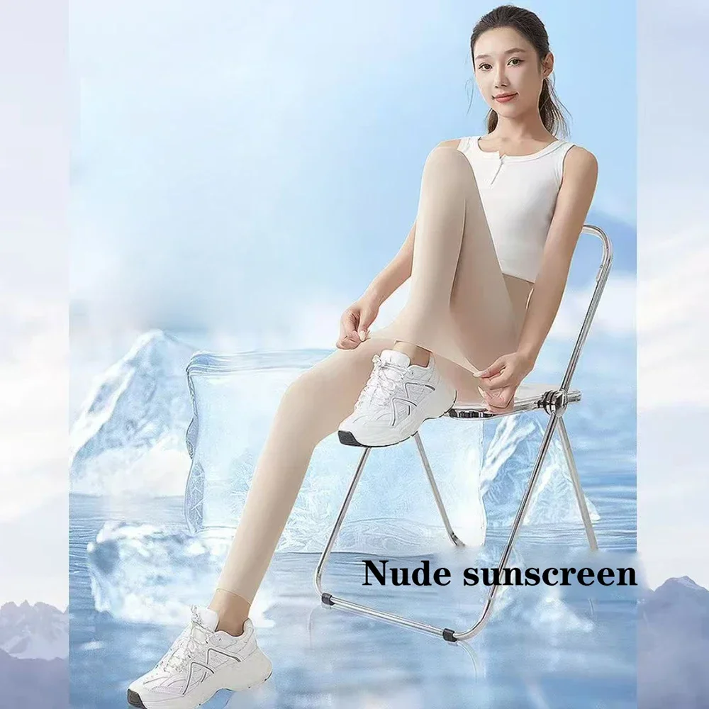 المرأة رقيقة اليوغا طماق عالية الخصر مرونة الصيف رقيقة واقية من الشمس طماق مثير رفع الأرداف سراويل رياضية قاع السراويل