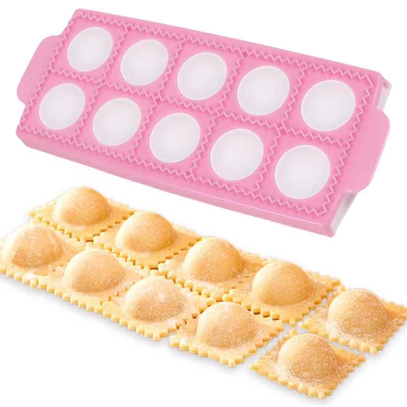 قالب رافيولي صانع رافيولي قالب زلابية بلاستيكي على شكل قلب دائري مربع صانع زلابية أداة معجنات المطبخ #5