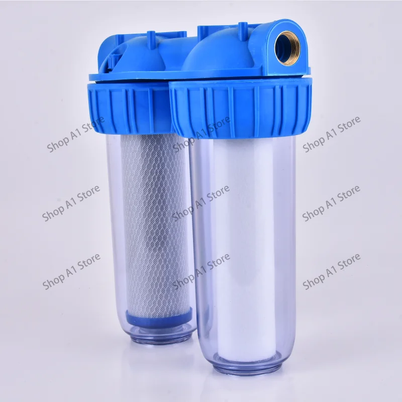 10 Inch Two-Stage Double Stage Transparent Bottle Italian Pre Filter Household Kitchen Water Pipe Filtration Water Purifier