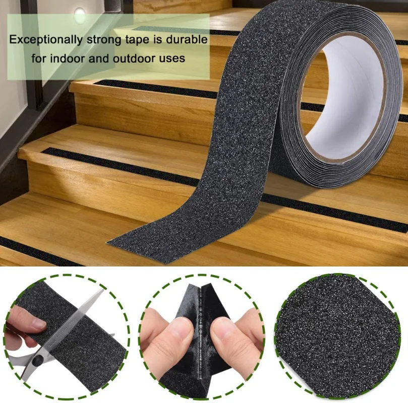 Non Slip Safety Grip Tape Anti-Slip Indoor Outdoor Stickers Strong Adhesive Safety Traction Tape Stairs Floor Safety Tread Step