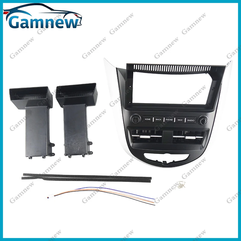12.3 Inch Car Frame with Knob Fascia Adapter Android Radio Dash Panel Kit For Hyundai Accent Solaris I-25 2010-2016