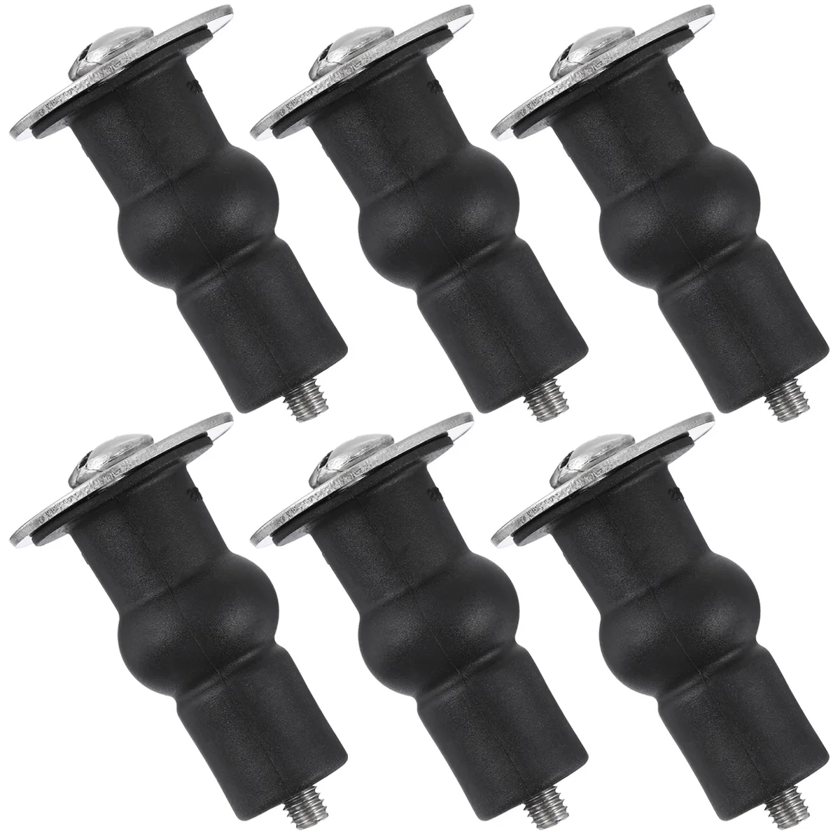 

6pcs Toilet Seat Accessories 16mm Rubber Mounting Hardware Replacement Screws Stainless Steel Hinge Bolts Fittings Lid Seats
