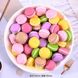 10pcs Diy Macaroon Resin Cake Fake Food Series Flatback Cabochon Kawaii Planar Miniatures Scrapbooking Tools Accessories Crafts