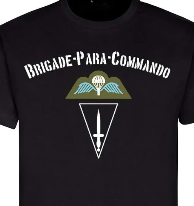 Brigade Para Commando Belgian Army Parachute Army T-Shirt Short Sleeve Casual Cotton O-Neck Men T Shirts