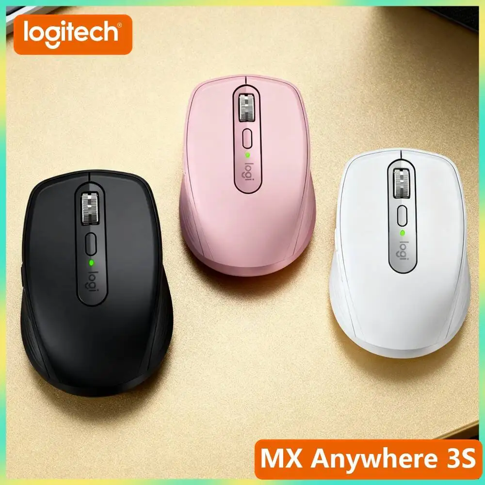 Travel MX Anywhere 3S - 8000 DPI, Hyper-Scroll, USB-C Quick Charge, Compact for Auto Tour Backpack & Laptop Bag