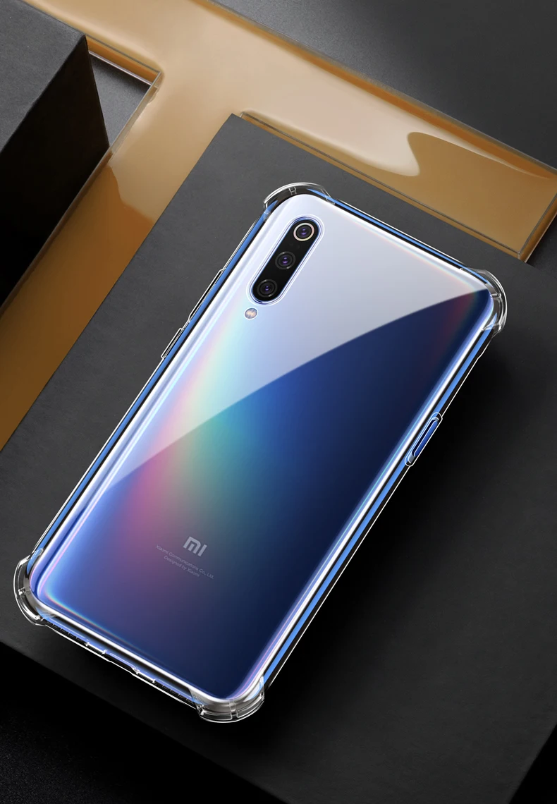 Shockproof Silicone Case For Xiaomi Mi 10 10 Ultra 10T 9 9T 8 Se Pro A1 A2 A3 Lite Clear Soft Cover Airbag Shell Transparent