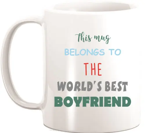 

Worlds Best Boyfriend Coffee Mug BF Gift Present 11oz Novelty Mug