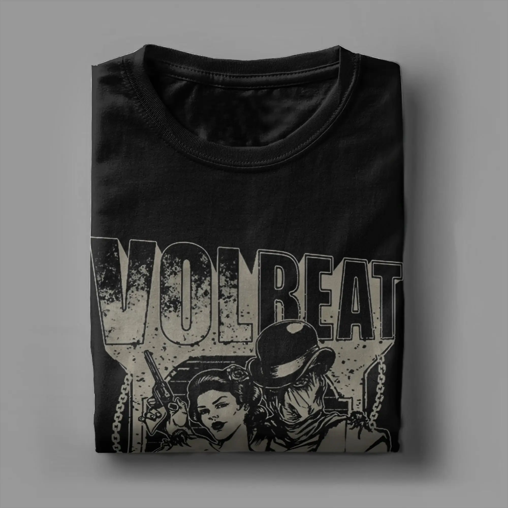 VOLBEATS جولة تي شيرت للرجال النساء المعادن الموسيقى محب 100% القطن تيز طاقم الرقبة قصيرة الأكمام تي شيرت الصيف بلايز #5