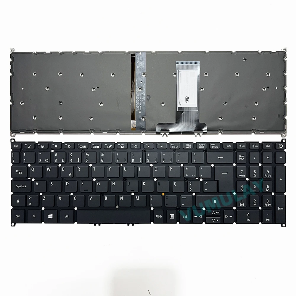 Teclado español/portugués para Acer Aspire A715-74,A715-74G,A715-75,A715-75G,A715-42G,A715-43G,A715-75,A517-52,A517-52G, N19C5