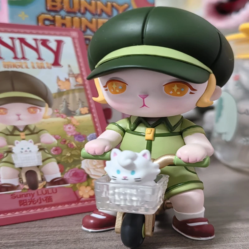 

POP MART Bunny Flower Angel Lulu Series Anime Action Figure Guess Bag Ornament Figurines Home Decor Desktop Dolls Model Girls