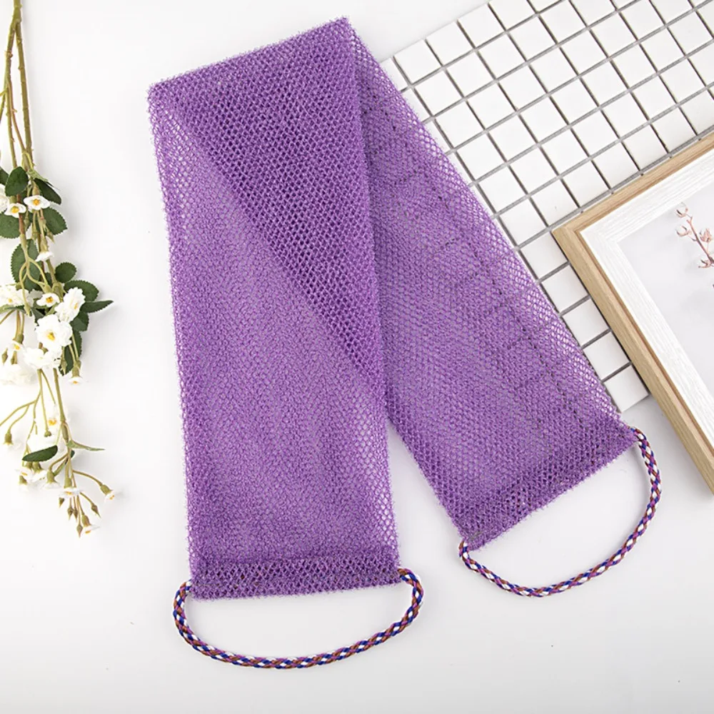 

3 Pcs Long Strip Exfoliating Back Towel with Bath Rope Quick Foaming African Net Bath Sponge Quick Drying Elastic
