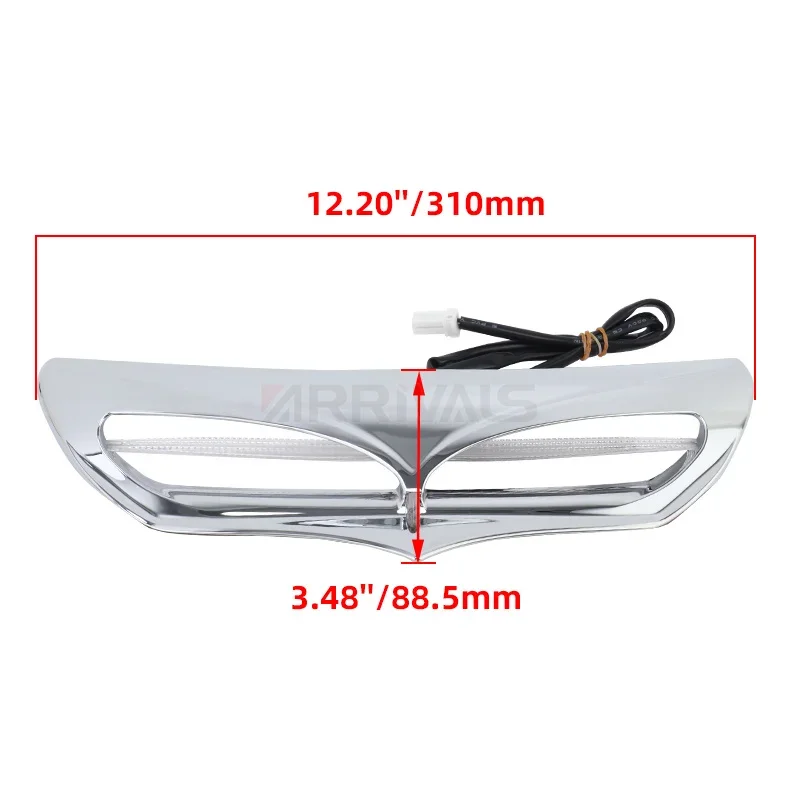 Motocyklowe światło LED Batwing przednia owiewka wykończenie wentylacyjne akcentująca pokrywa dla Harley Touring Electra przemieszczanie się po ulicy 2014-2022 — zdjęcie 7