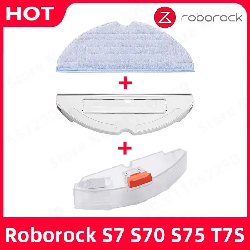 Roborock S7 S70 S75 T7S Electric Control Water Tank Spare Parts Vacuum Cleaner Water Tank Tray with Mop Cloth Accessories