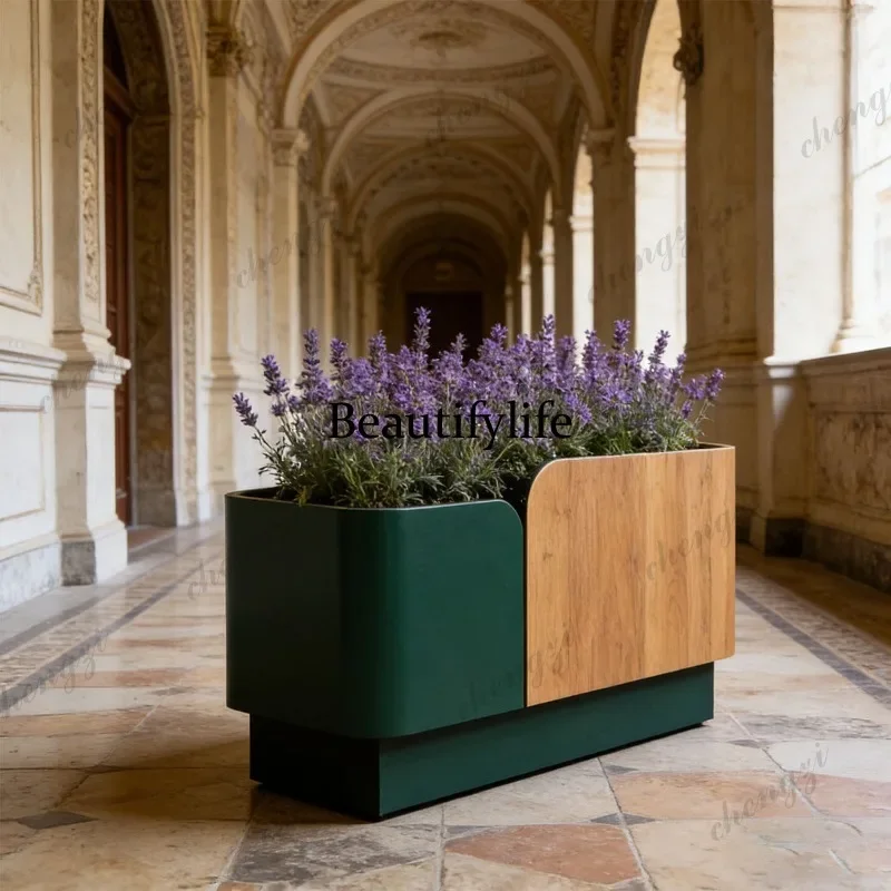 Q181 Modern minimalist flower box flower bed outdoor courtyard plaza commercial street planting box, versatile decorative flower