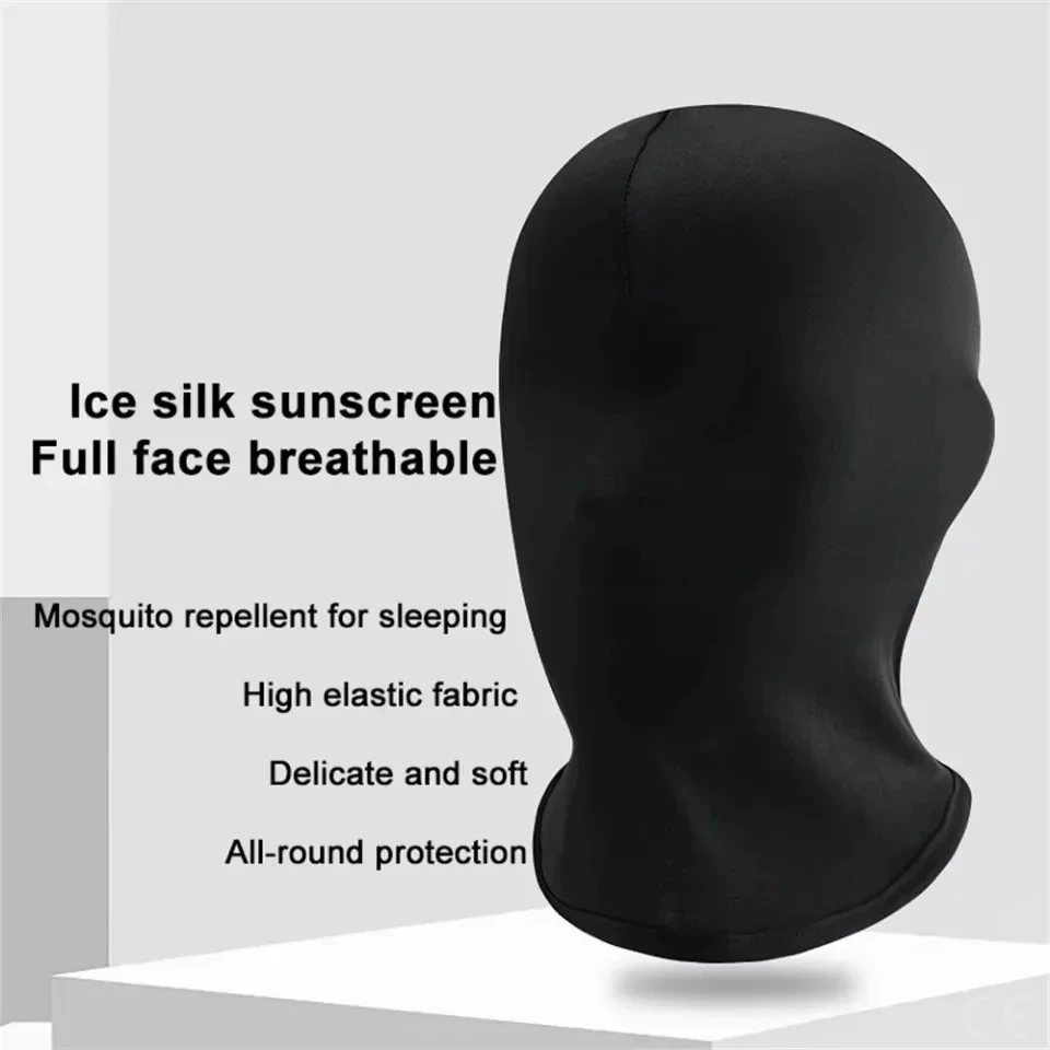 Cosplay Black No Hole Spandex Head Cover Hat Women Men Simulate CS Balaclava Cap Sun Uv Protection Bike Motorcycle Ski Mask image 3