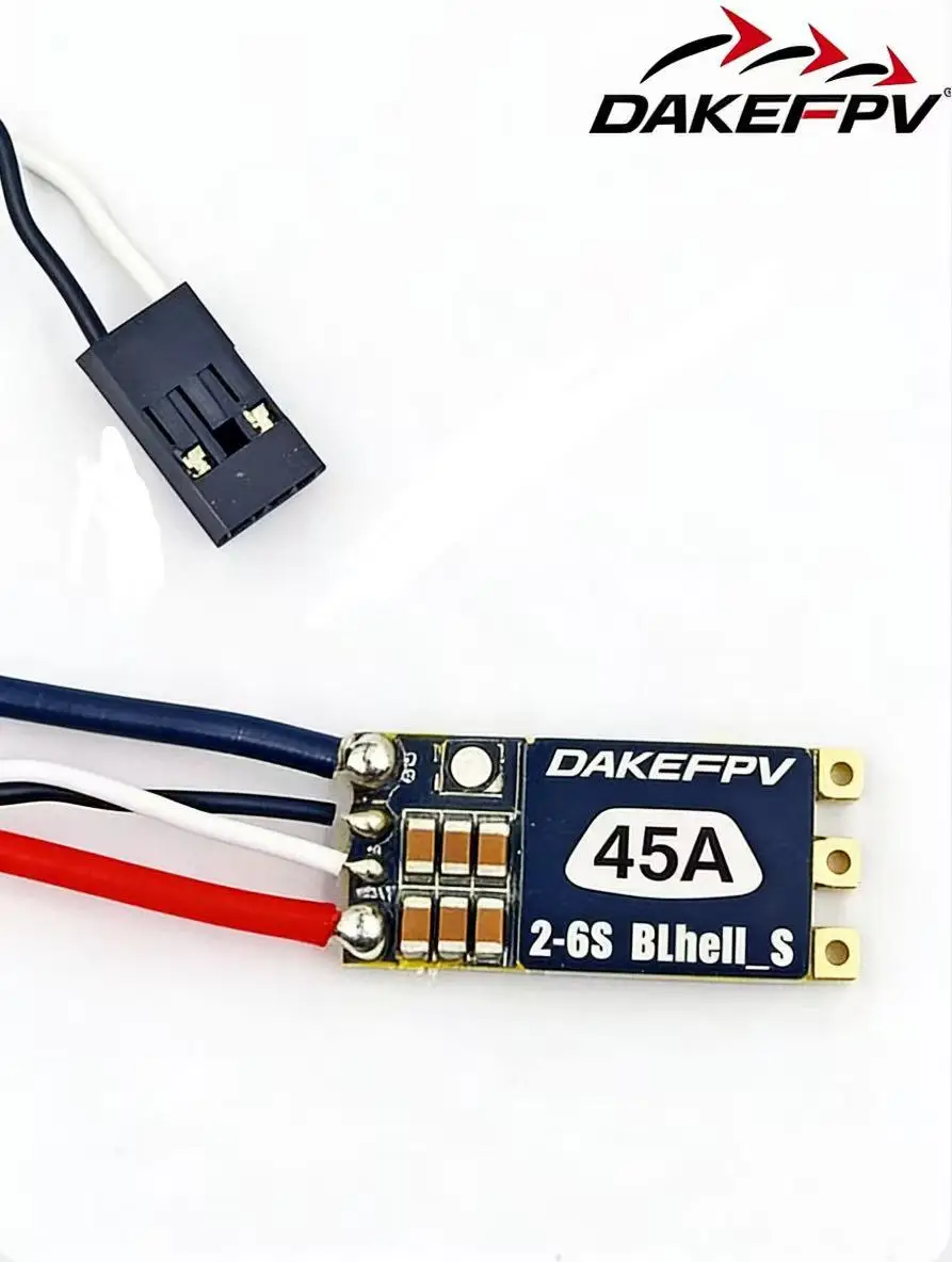 DAKEFPV ST32 35A 45A ESC Mini Elektronischer Geschwindigkeitsregler 2-6S Signalkabel PWM/DSHOT/Sinus für FPV-Renndrohnen RC-Crawler-Autos